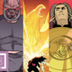 From left to right: General Tarkin, Darkseid, Jean Grey and the Phoenix, Marko, and the Comedian.